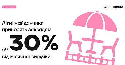 Літні майданчики приносять закладам до 30% від місячної виручки: дослідження Poster