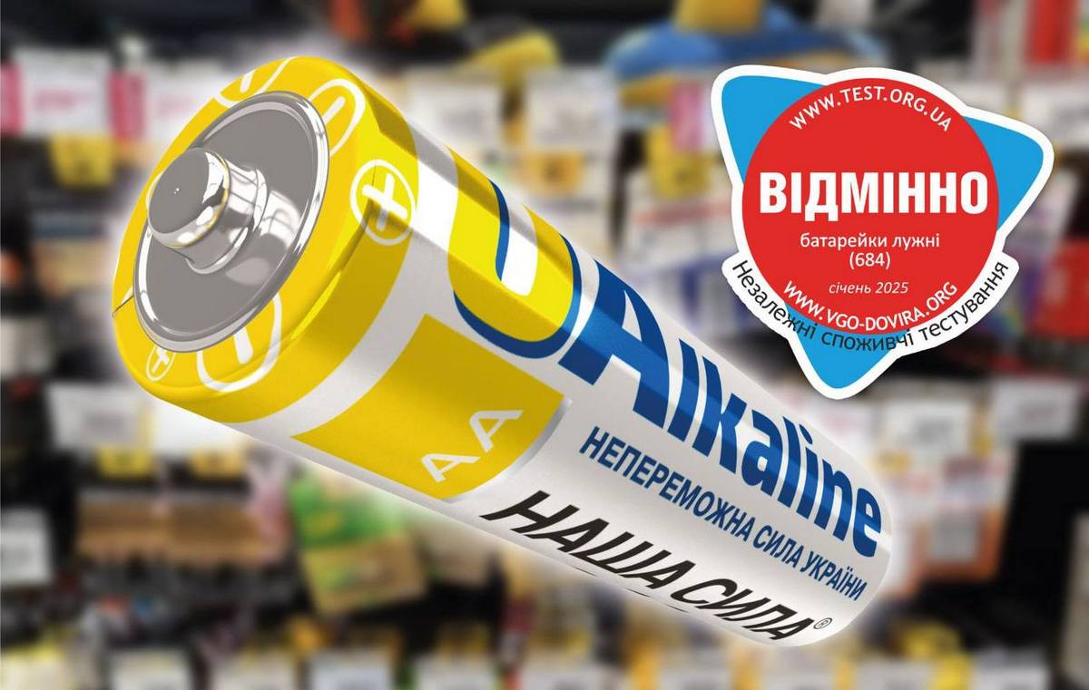 Українська якість перемагає: батарейки «Наша сила» отримали перше місце у тесті лужних батарейок серед відомих світових брендів