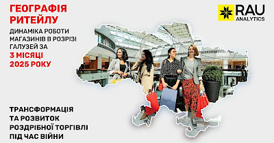 География ритейла-2025: в каких регионах и как представлены игроки основных отраслей торговли Украины