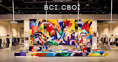 Жінки в мистецтві: весняні вітрини, створені із залишків тканин брендів Всі. Свої