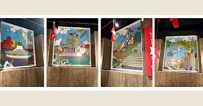 Сестри Фельдман зробили художній розпис на вікнах KFC у Дніпрі