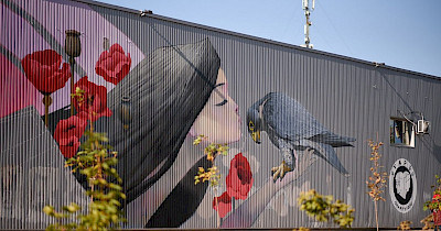 На фасаді супермаркету Varus у Дніпрі з’явився мурал, присвячений загиблим героям