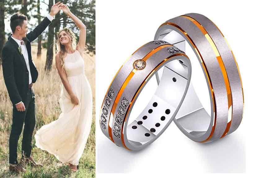 Парні весільні каблучки фото
