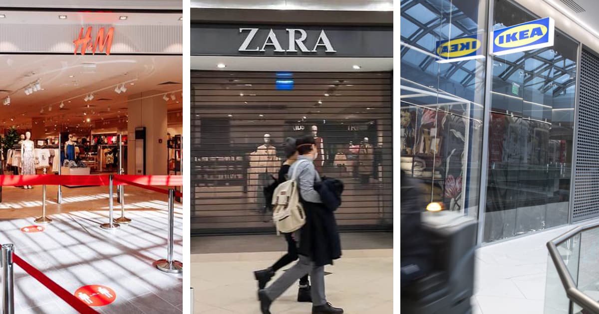 Zara, H&M, IKEA и другие: кто из мировых ритейлеров все еще не вернулся к работе в Украине из-за войны