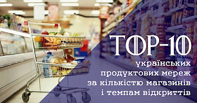 Несмотря на потери: топ-10 украинских продуктовых сетей по количеству магазинов и темпам открытий