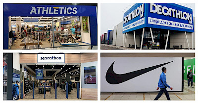 Огляд sport & outdoor: Nike, Decathlon, Athletics, Go Sport та інші