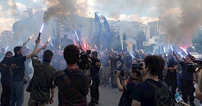 Націоналісти пікетували Ocean Plaza. ТРЦ вже працює в звичайному режимі