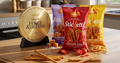 Три з трьох: три смаки Sticketti від Київхліб отримали золото Favorite Food&Drinks 2026