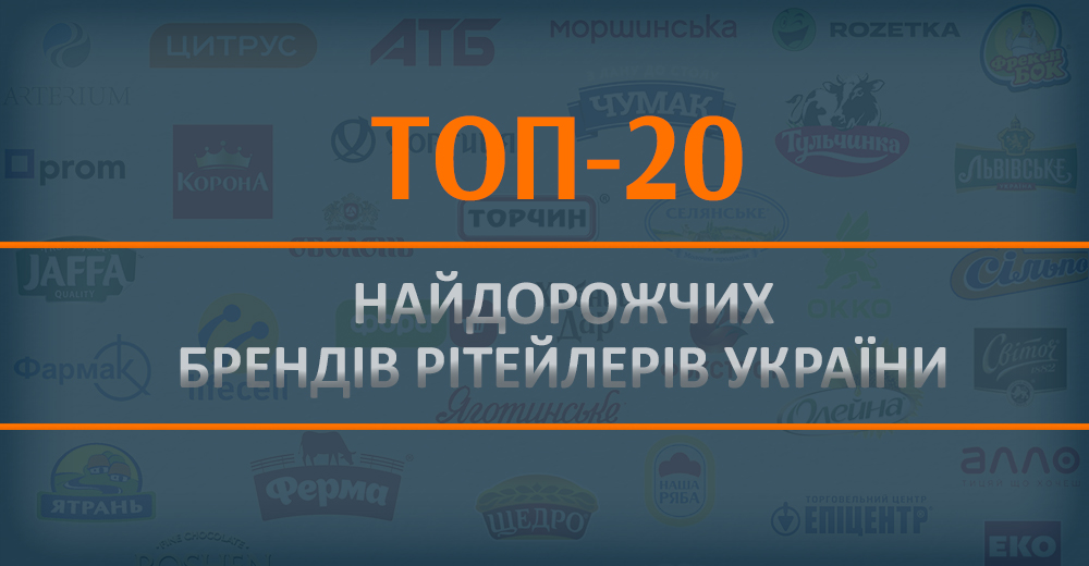 Топ-20 найдорожчих брендів рітейлерів України за версією видання «Главком»