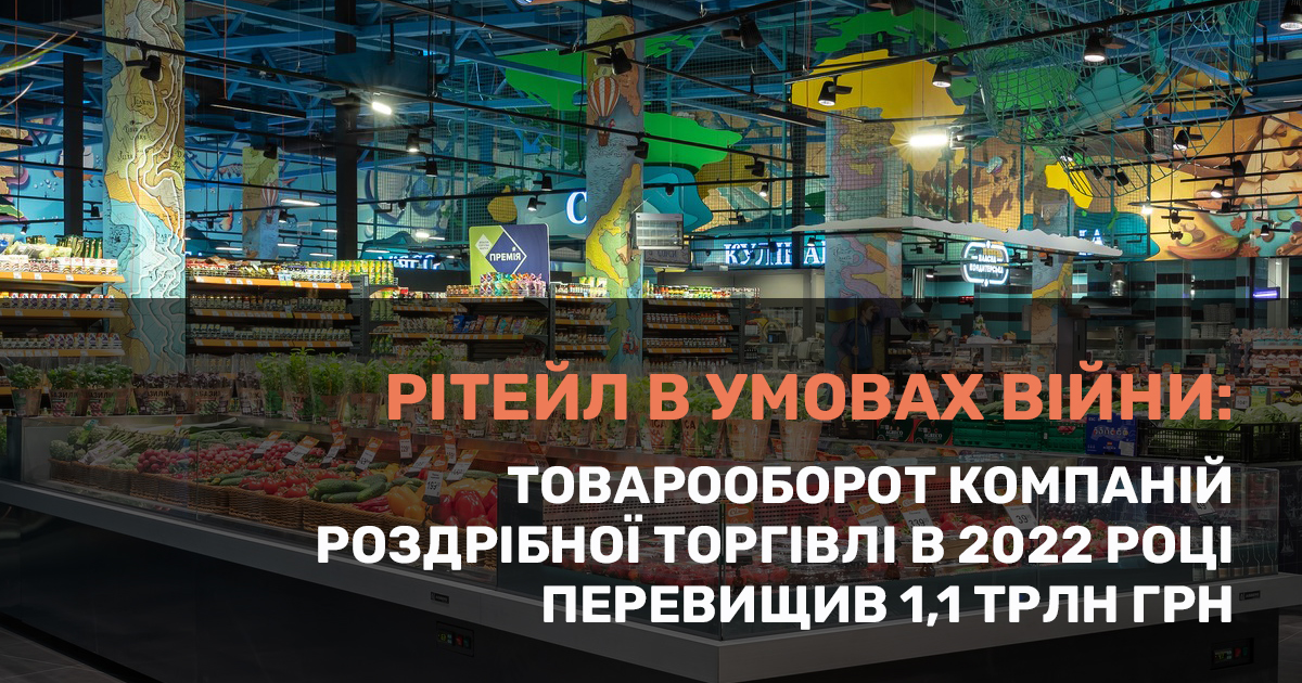 Рітейл в умовах війни: оборот торговельних мереж України перевищив 1,1 трлн грн (інфографіка)