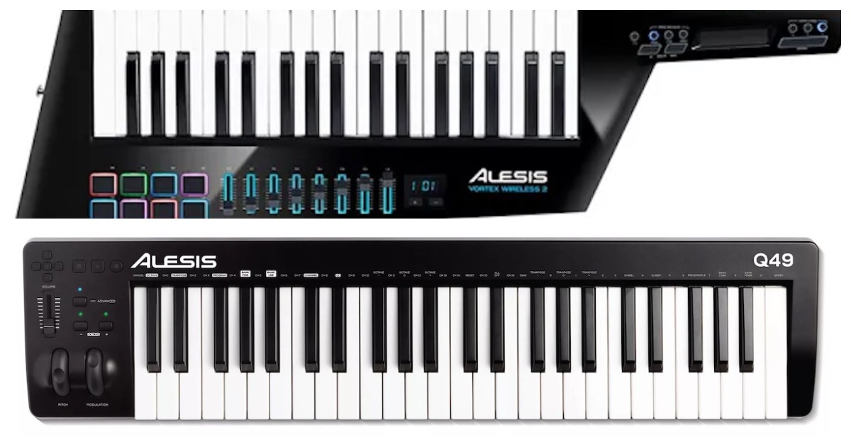 Студійні та портативні міді клавіатури Alesis – у чому різниця