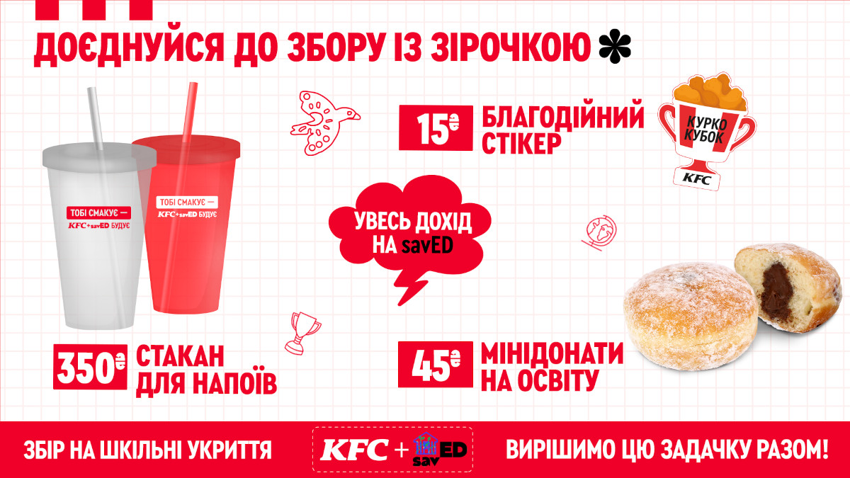 KFC Ukraine разом із savED розпочали облаштовувати укриття в гімназії на Миколаївщині