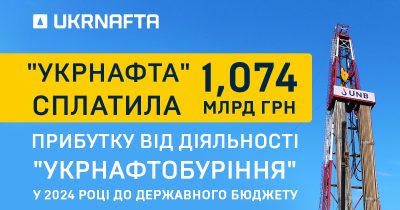 Під управлінням Укрнафта «Укрнафтобуріння» заробило 1,19 млрд грн чистого прибутку у 2024 році: 1,074 млрд грн спрямовано до бюджету
