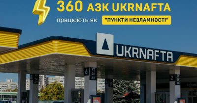 В Ukrnafta розповіли, які АЗК працюють за відсутності електрики, і на яких заправках працюють «пункти незламності»
