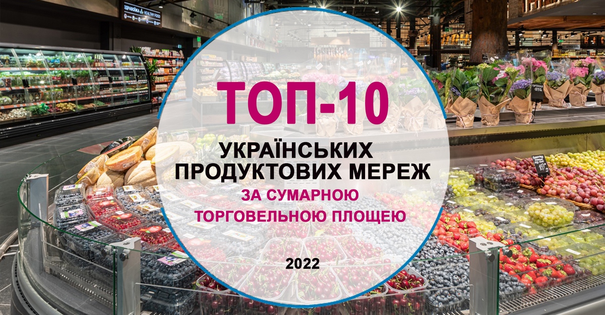 Удар по площадям: топ-10 продуктовых сетей Украины по суммарной торговой площади